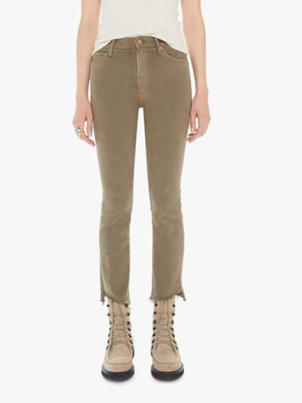 MOTHER High Waisted Rascal Ankle Step Fray - Picture 2 of 11